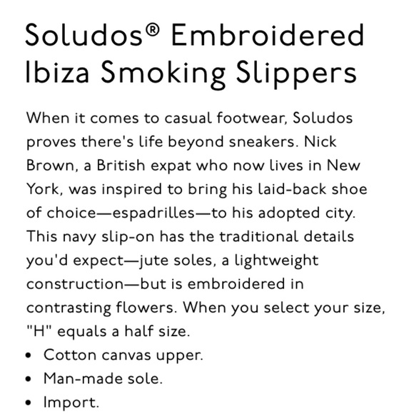 Soludos Embroidered Ibiza Smoking Slippers Espadrille 7 - Picture 16 of 16